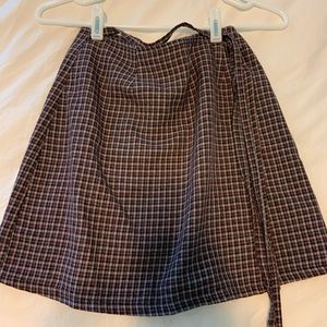 Vintage plaid wrap skirt!